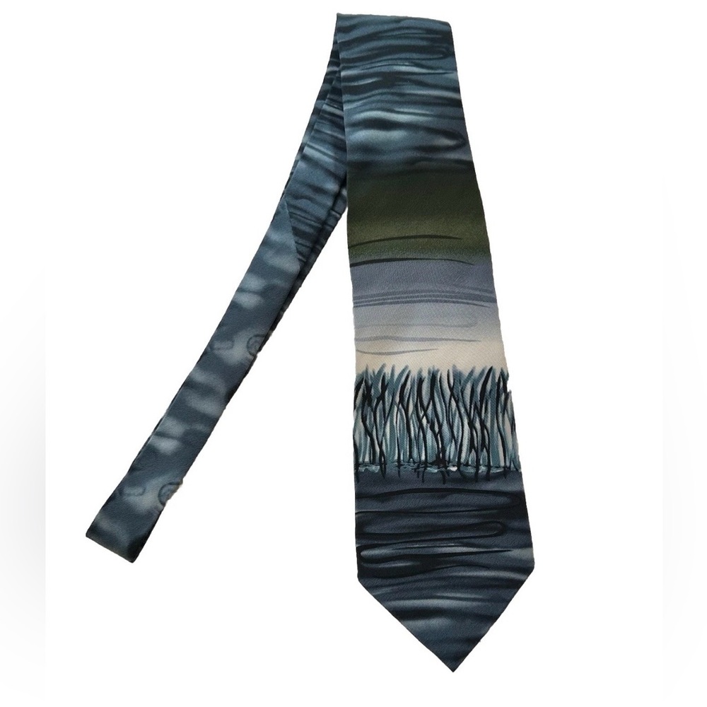 VTG Jerry Garcia Wetlands I Neck Tie-Grateful Dead Head Collection Artsy Y2K